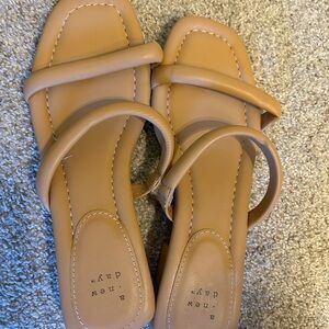 a new day Tan Block Heel Sandals